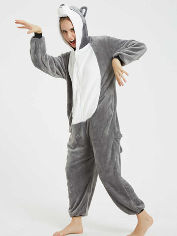 Airchics combinaison husky pilou pilou animaux capuche mignon femme pyjama